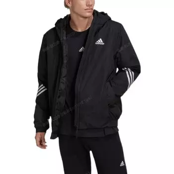 Стеганая куртка мужская черная Adidas, черный