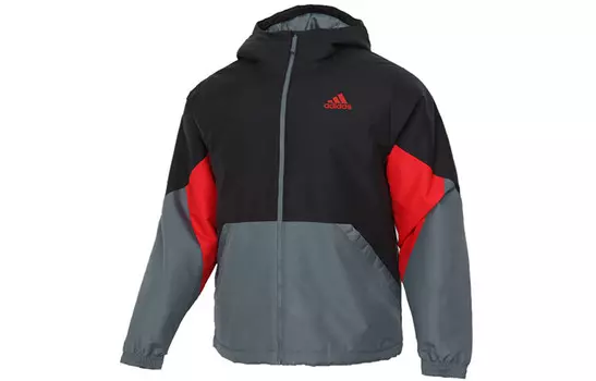 Стеганая куртка мужская красная/черная Adidas, красный/черный