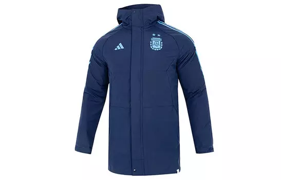 Стеганая куртка мужская синяя Adidas, синий
