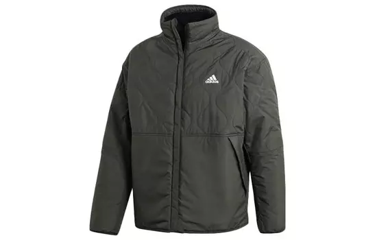 Стеганая куртка мужская зеленая Adidas, зеленый