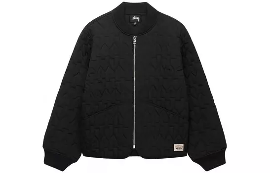 Стеганая куртка на молнии Stssy Stussy, кремовый