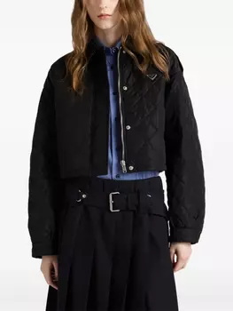 Стеганая куртка Prada, черный