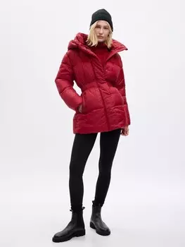 Стеганая куртка primaloft с капюшоном Gap, красный