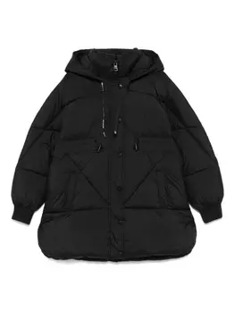 Стеганая куртка-пуховик MSGM Kids, черный
