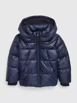 Стеганая куртка с капюшоном Gap, синий
