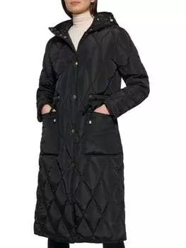 Стеганая куртка стадиона из пуха Kenneth Cole Black