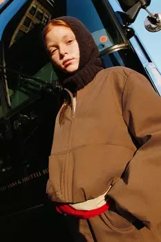 Стеганая куртка ZARA, карамель