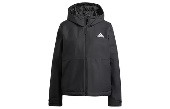 Стеганая куртка женская черная Adidas