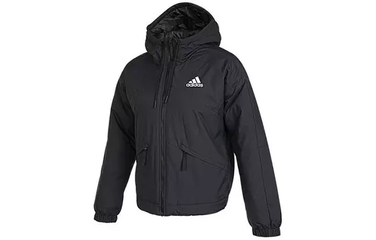 Стеганая куртка женская черная Adidas