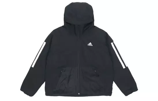 Стеганая куртка женская черная Adidas