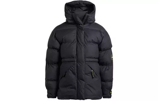Стеганая куртка женская черная Adidas