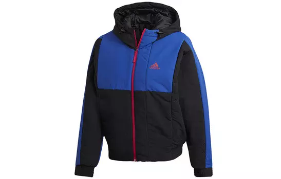 Стеганая куртка женская черная/синяя Adidas