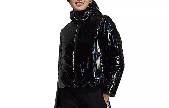 Стеганая куртка женская черный Adidas Neo