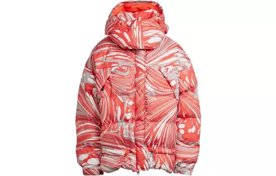 Стеганая куртка женская оранжевая Adidas