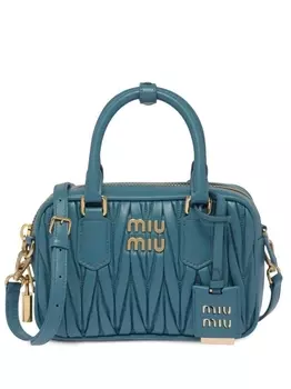 Стеганая мини-сумка Miu Miu, синий