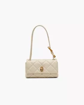 Стеганая мини-сумка на два плеча Marc Jacobs, цвет Cloud White