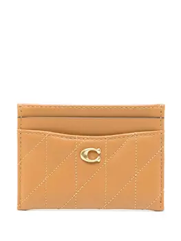 Стеганая подушка-картхолдер Coach, коричневый