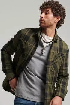 Стеганая рубашка купца Superdry, зеленый
