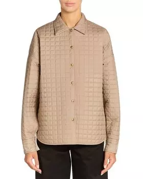 Стеганая рубашка Moncler, коричневый/бежевый