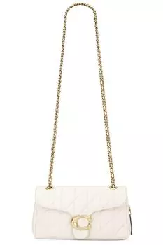 Стеганая сумка через плечо Coach, chalk