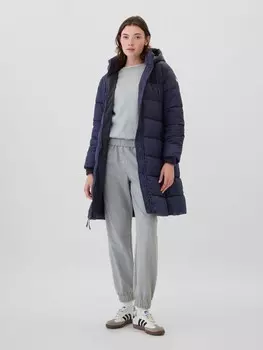 Стеганое непромокаемое пальто Gap, синий