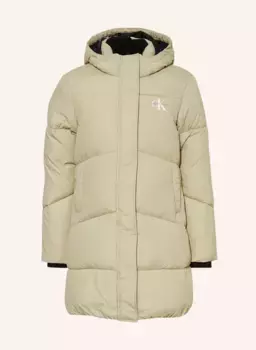 Стеганое пальто Calvin Klein, бежевый