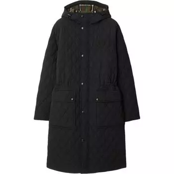 Стеганое пальто-парка Burberry, черный