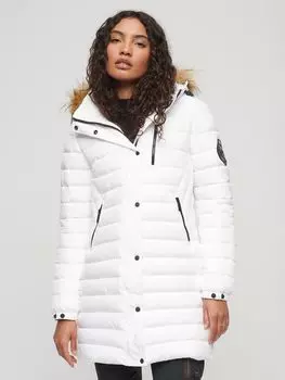 Стеганое пальто Superdry Fuji, белое