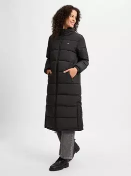 Стеганое пальто Tommy Jeans, черный