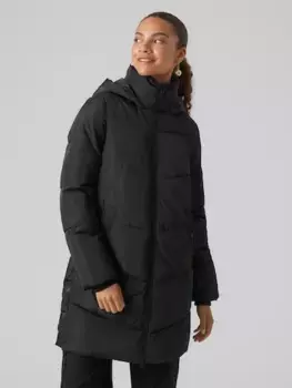 Стеганое пальто Vero Moda "VMHALSEY COAT BOOS", черный
