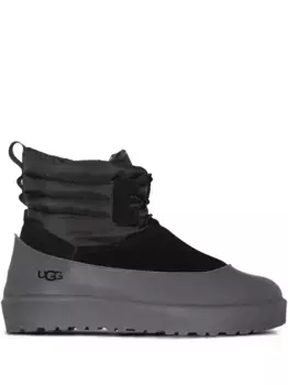 Стеганые ботинки на шнуровке UGG, черный