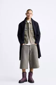 Стеганые ботинки ZARA, фиолетовый