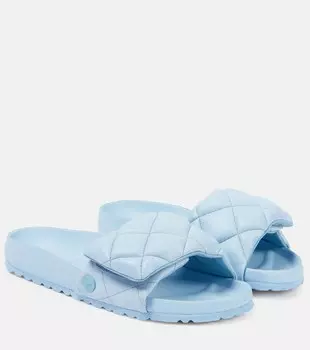 Стеганые кожаные шлепанцы Sylt Birkenstock, синий