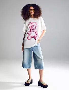 Стеганые сандалии на платформе Bershka, зеленый