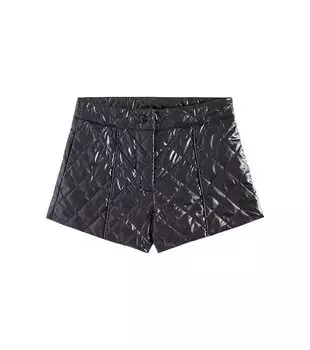 Стеганые шорты Moncler Enfant, черный