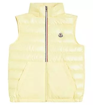 Стеганый пуховик apatou Moncler Enfant, желтый