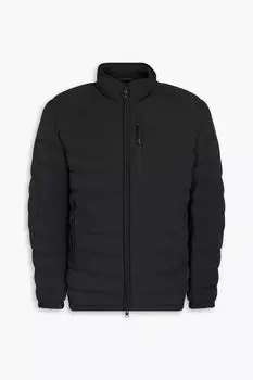 Стеганый пуховик из ракушки WOOLRICH, черный