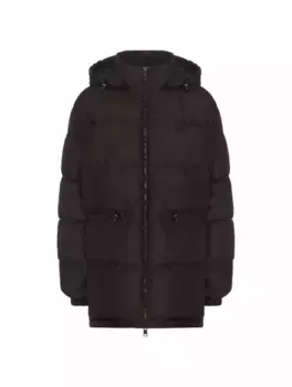 Стеганый пуховик MSGM, черный