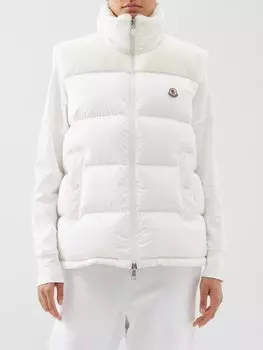 Стеганый пуховый жилет lempa Moncler, белый