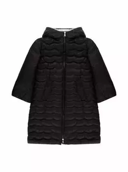 Пуховик стеганый удлиненный Moncler, черный