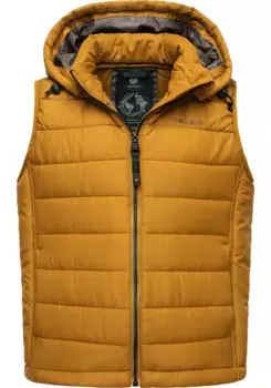 Стеганый жилет Ragwear "Vitek", спортивный жилет для отдыха на открытом воздухе со съемным капюшоном, цвет Curry