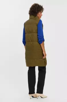 Стеганый жилет Vero Moda, зеленый