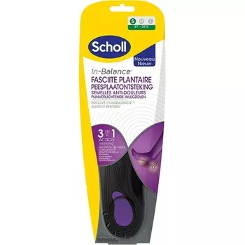 Стельки Scholl для облегчения боли и лечения подошвенного фасциита, размер 1