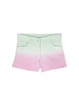 Stella McCartney Kids джинсовые шорты с эффектом омбре, розовый