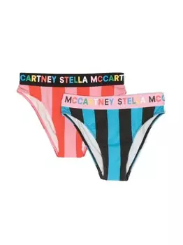 Stella McCartney Kids комплект из двух трусов-брифов с логотипом, розовый