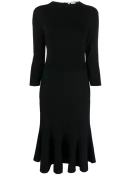 Stella McCartney расклешенное платье миди, черный