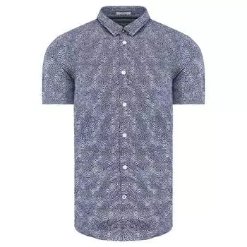 Steve slim fit короткая облегающая белая мужская рубашка с принтом e pm305850 0aa Pepe Jeans, синий
