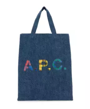 Стильная джинсовая мини сумка шоппер A.P.C., синий