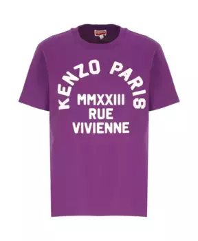 Стильная хлопковая футболка Kenzo, фиолетовый
