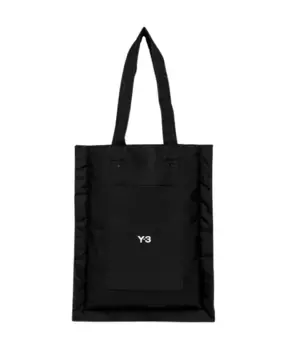 Стильная сумка тоут в монохромном дизайне Y-3, черный
